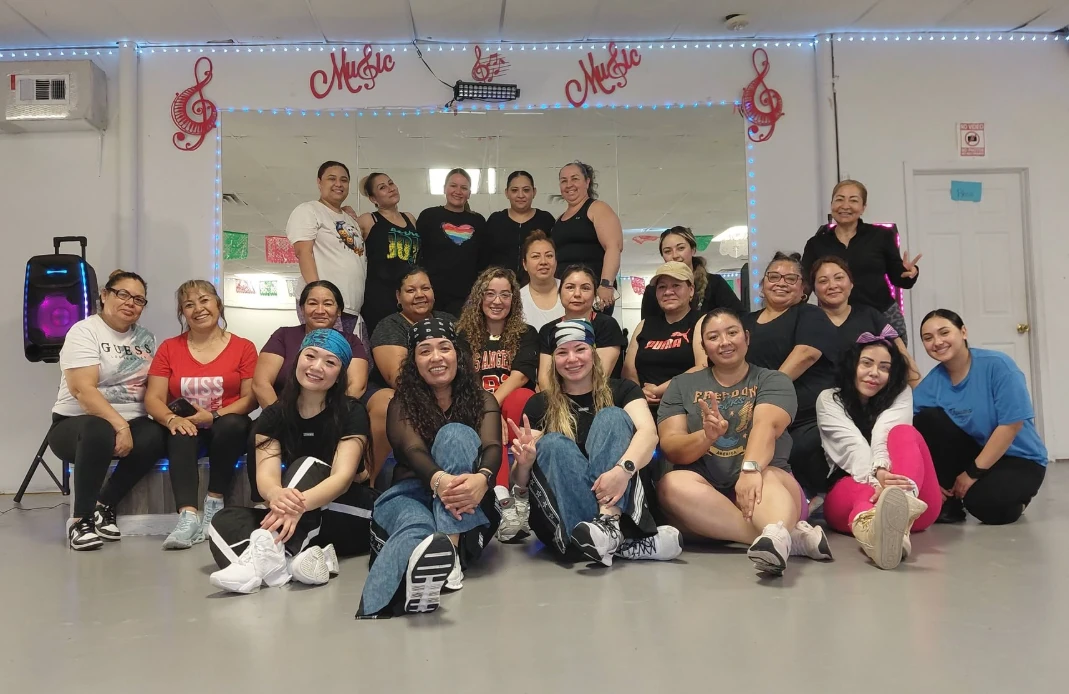 Studio group photo inside Macarena's Fitness Studio
