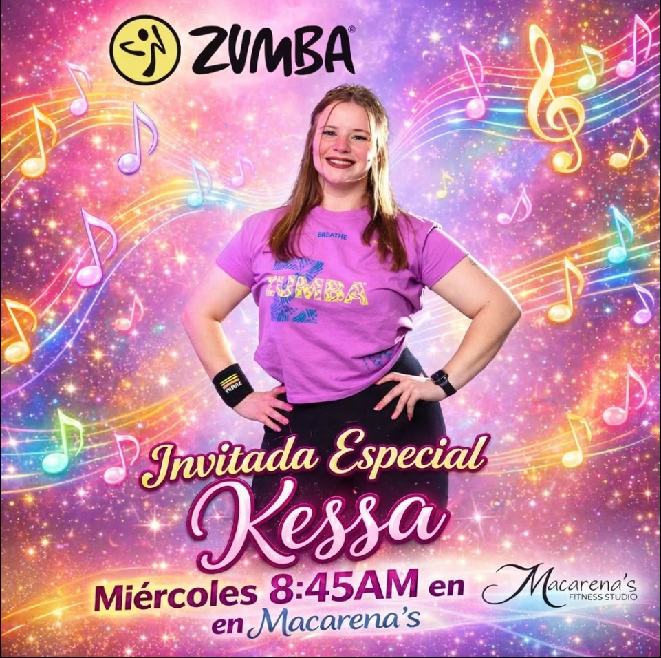 Special guest Kessa Zumba event poster