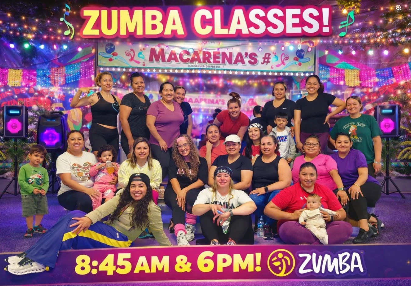 Macarena's Fitness Studio Zumba class group